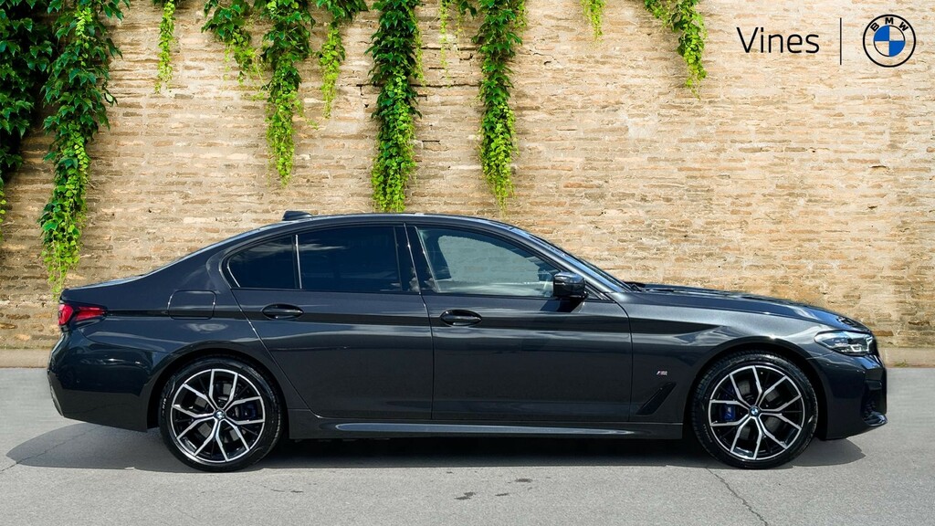 BMW 5 Series 530E M Sport Saloon YE21VXJ Grey #3