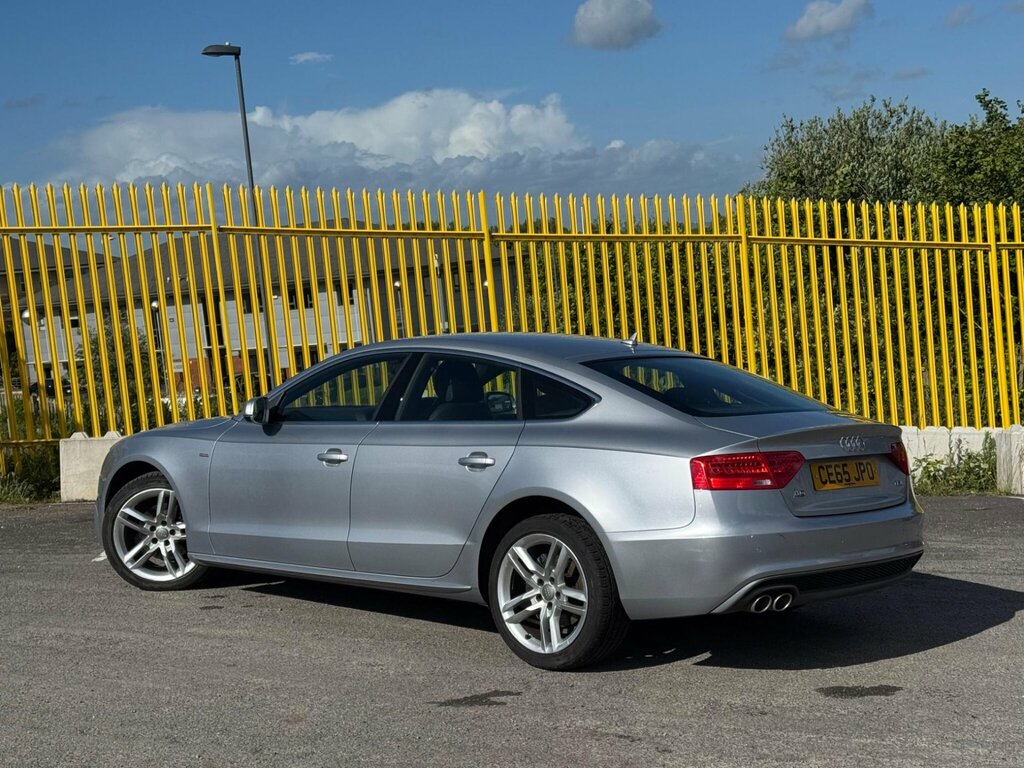 Audi A5 2.0 Tdi S Line Sportback Euro 6 Ss CE65JPO Silver #2