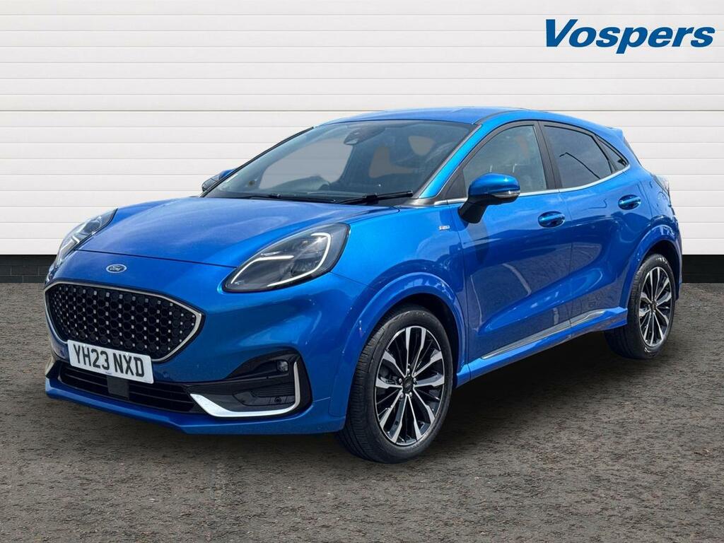 Ford Puma 1.0 Ecoboost Hybr Mhev 155 St-line Vignale Dct YH23NXD Blue #3
