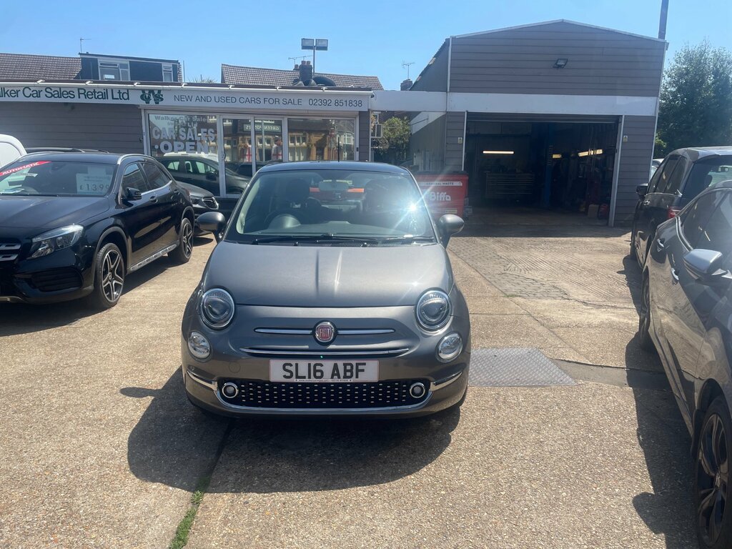 Fiat 500 1.2 Lounge Hatchback Euro 6 Ss SL16ABF Grey #2