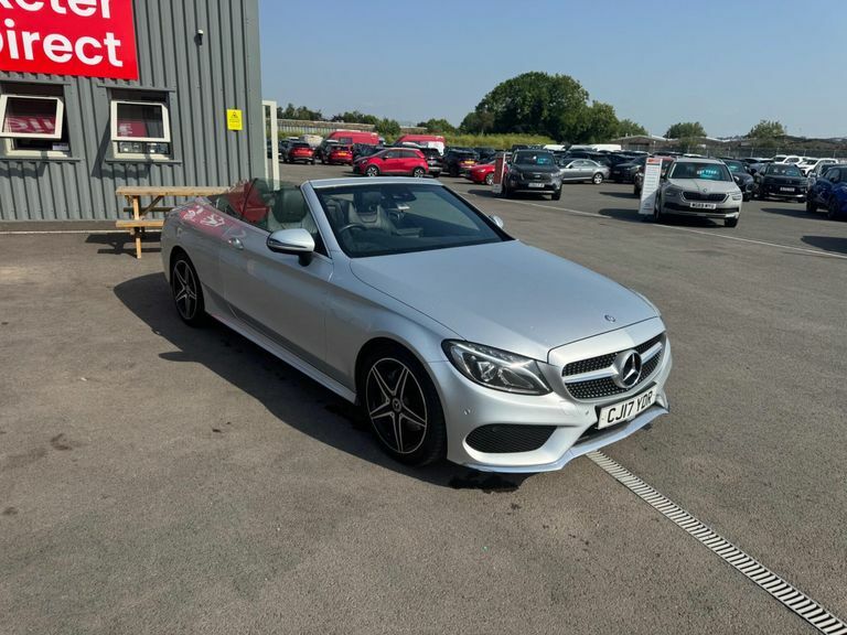 Mercedes-Benz C Class 2.1 C220d Amg Line Cabriolet G-tronic Euro 6 Ss CJ17YDR Silver