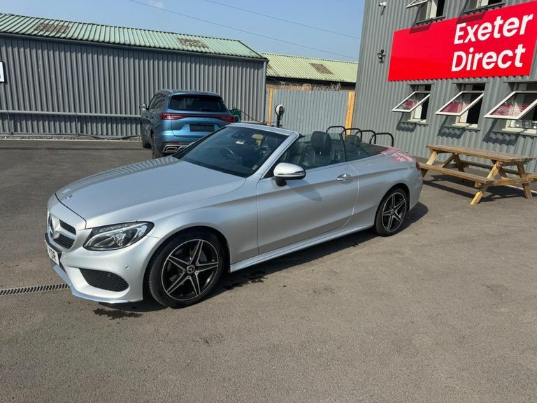 Mercedes-Benz C Class 2.1 C220d Amg Line Cabriolet G-tronic Euro 6 Ss CJ17YDR Silver #2
