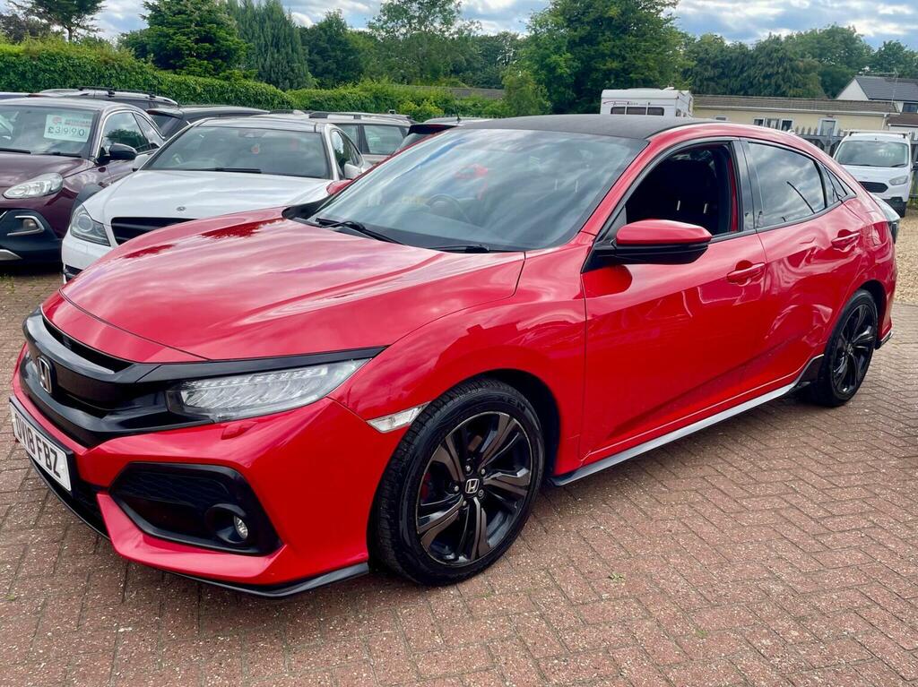 Honda Civic 1.5 Vtec Turbo Sport Cvt Euro 6 Ss 201818 OV18FBZ Red #3