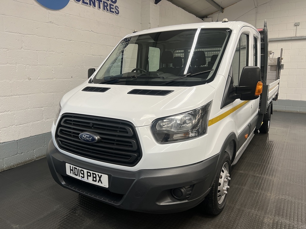 Ford Transit Custom Transit 2.0 350 Ecoblue Rwd L3 Double Cab Dropside White