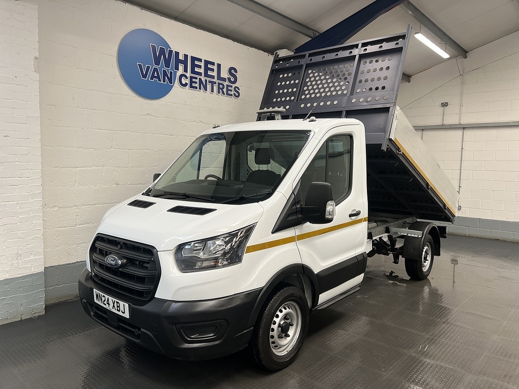 Ford Transit Custom 350 Ecoblue Leader 2.0 Tipper WN24XBJ White