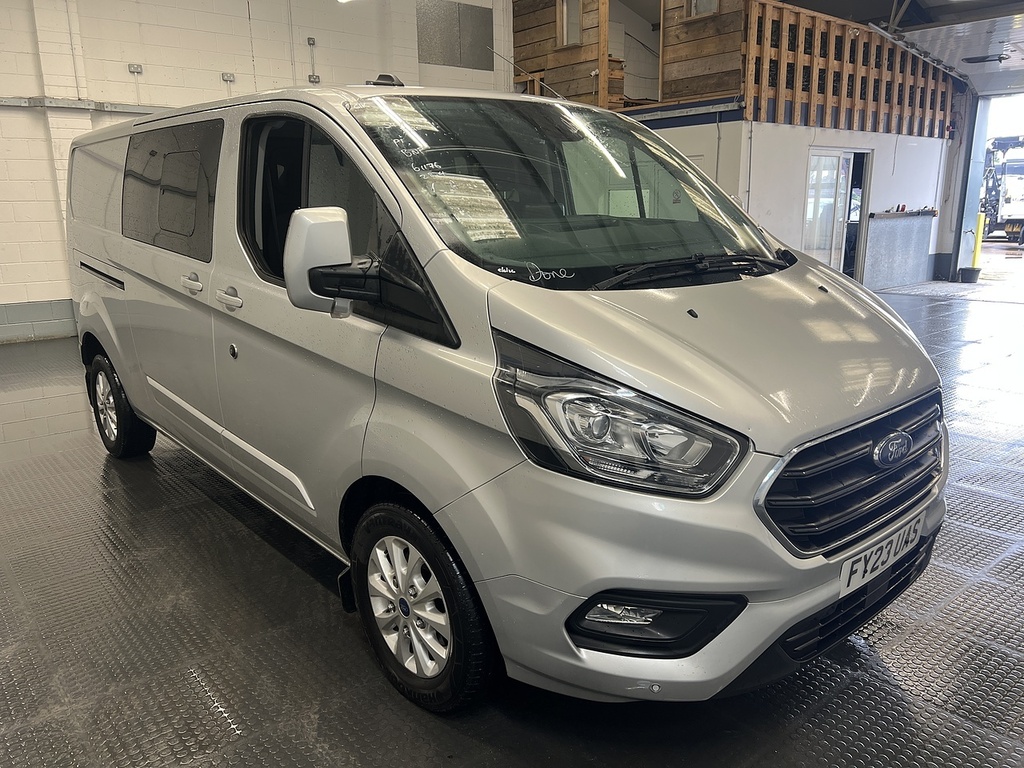 Ford Transit Custom 2.0 320 Ecoblue Limited Crew Van Double Cab Di Silver #4