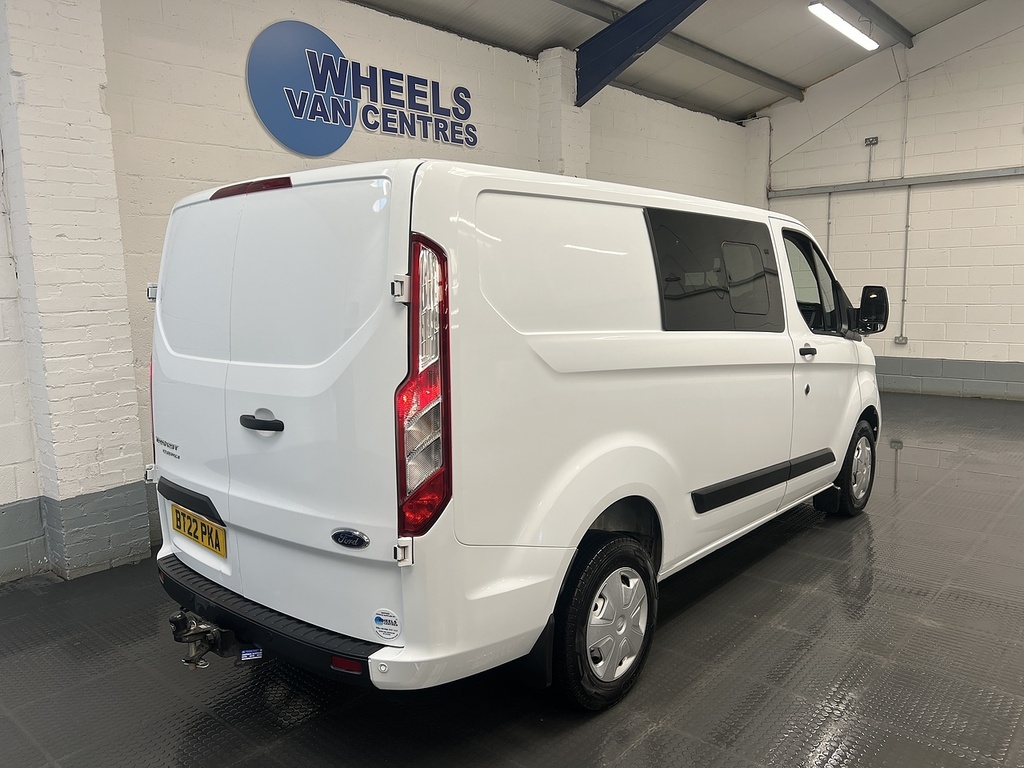 Ford Transit Custom 2.0 300 Ecoblue Trend Crew Van Double Cab Dies BT22PKA White #5