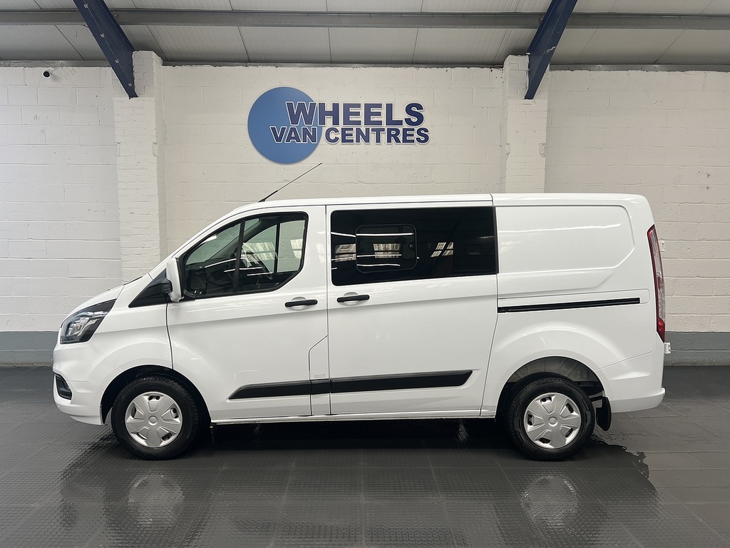 Ford Transit Custom 2.0 300 Ecoblue Trend Crew Van Double Cab Dies BT22PKA White #2