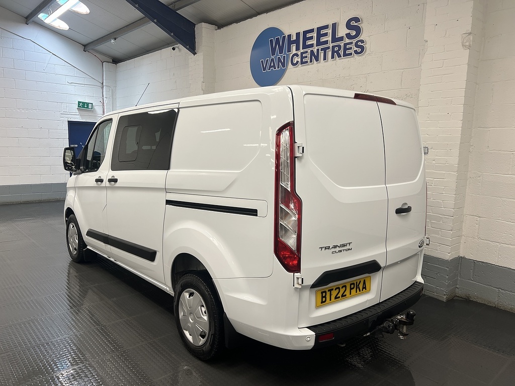 Ford Transit Custom 2.0 300 Ecoblue Trend Crew Van Double Cab Dies BT22PKA White #3