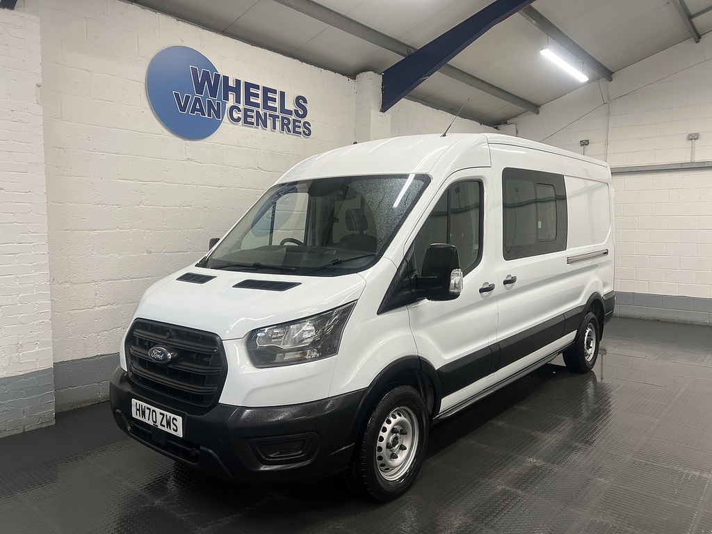 Ford Transit Custom 2.0 350 Ecoblue Leader Crew Van Double Cab 6Dr Die HW70ZWS White