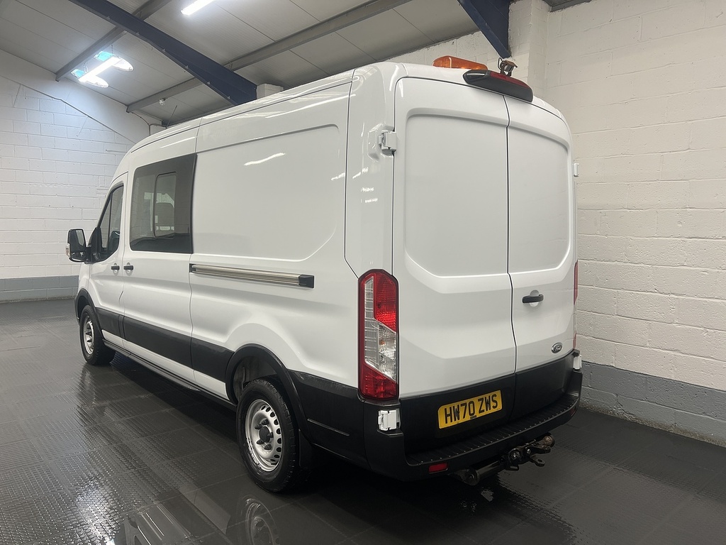 Ford Transit Custom 2.0 350 Ecoblue Leader Crew Van Double Cab 6Dr Die HW70ZWS White #3
