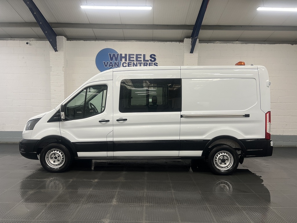 Ford Transit Custom 2.0 350 Ecoblue Leader Crew Van Double Cab 6Dr Die HW70ZWS White #2