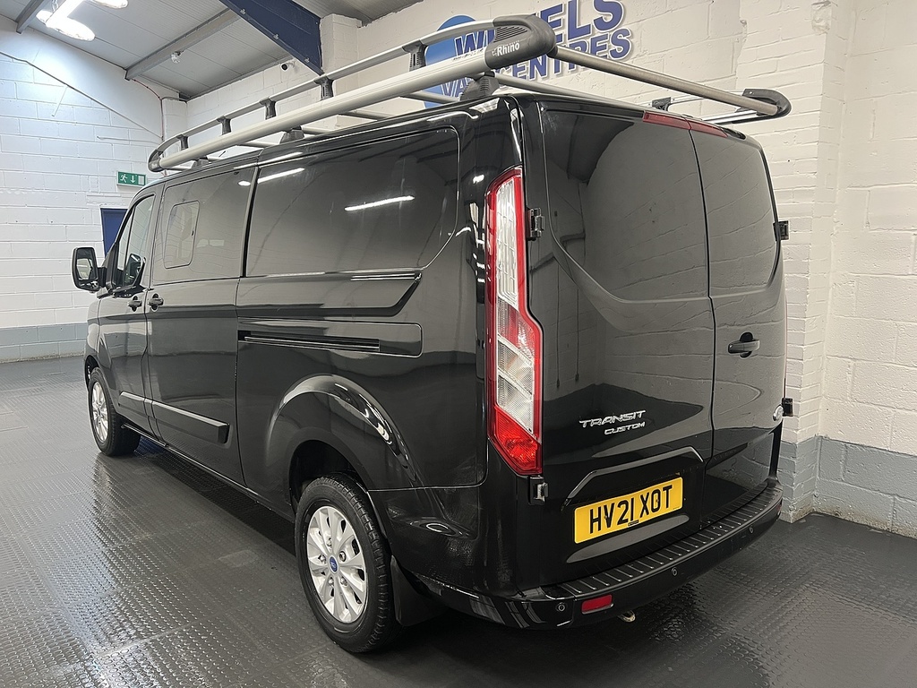 Ford Transit Custom 2.0 320 Ecoblue Limited Crew Van Double Cab Di HV21XOT Black #3