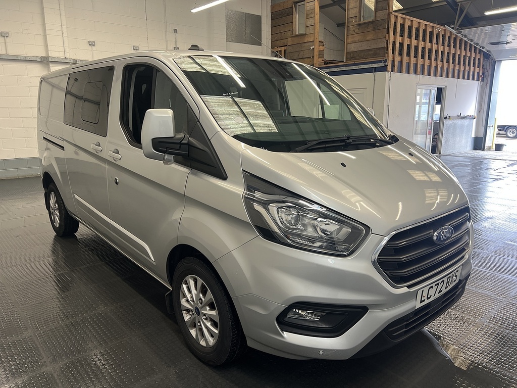 Ford Transit Custom 2.0 320 Ecoblue Limited Crew Van Double Cab Di Silver #4