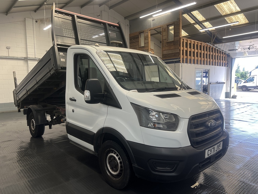 Ford Transit Custom 2.0 350 Ecoblue Leader Tipper Fw CV71JYF White #2