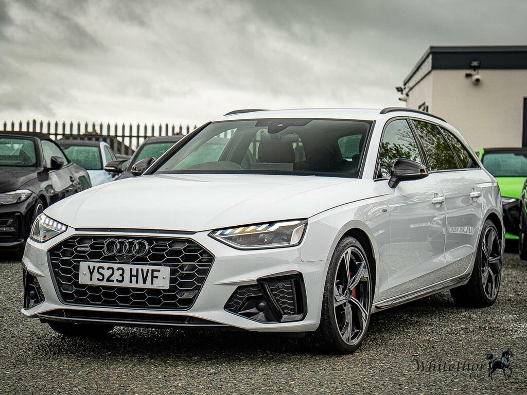 Audi A4 Avant Estate 2.0 Tdi 40 Black Edition S Tronic Quattro E YS23HVF White #3