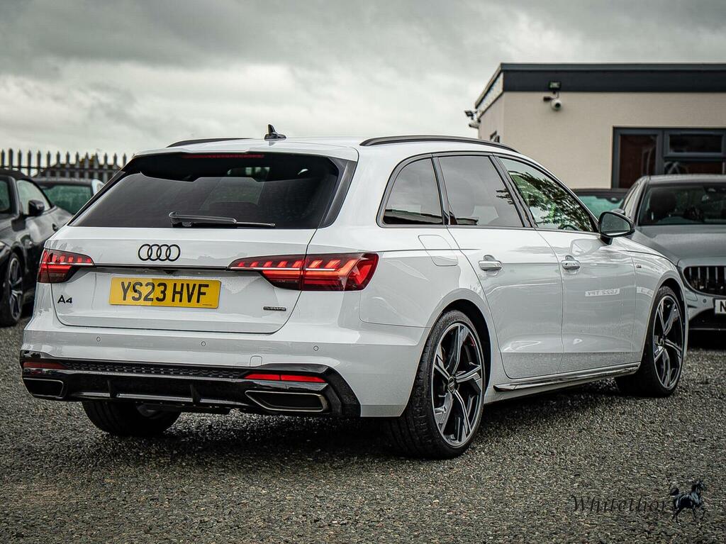 Audi A4 Avant Estate 2.0 Tdi 40 Black Edition S Tronic Quattro E YS23HVF White #6