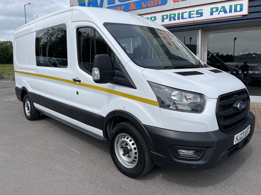 Ford Transit Custom 2.0 350 Ecoblue Leader Panel Van HJ23UST White #2