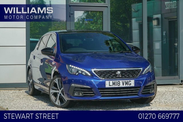 Peugeot 308 2018 1.2 Puretech Gt Line Hatchback Man Blue