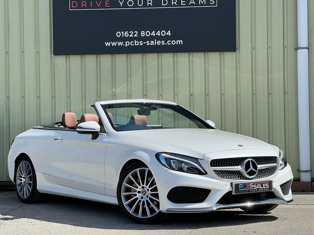 Mercedes-Benz C Class 2.0 C200 Amg Line Premium Plus Cabriolet Pet White