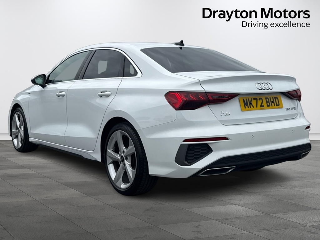 Audi A3 1.0 Tfsi 30 S Line Saloon S Tronic MK72BHD White #6