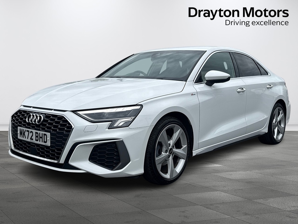 Audi A3 1.0 Tfsi 30 S Line Saloon S Tronic MK72BHD White #4