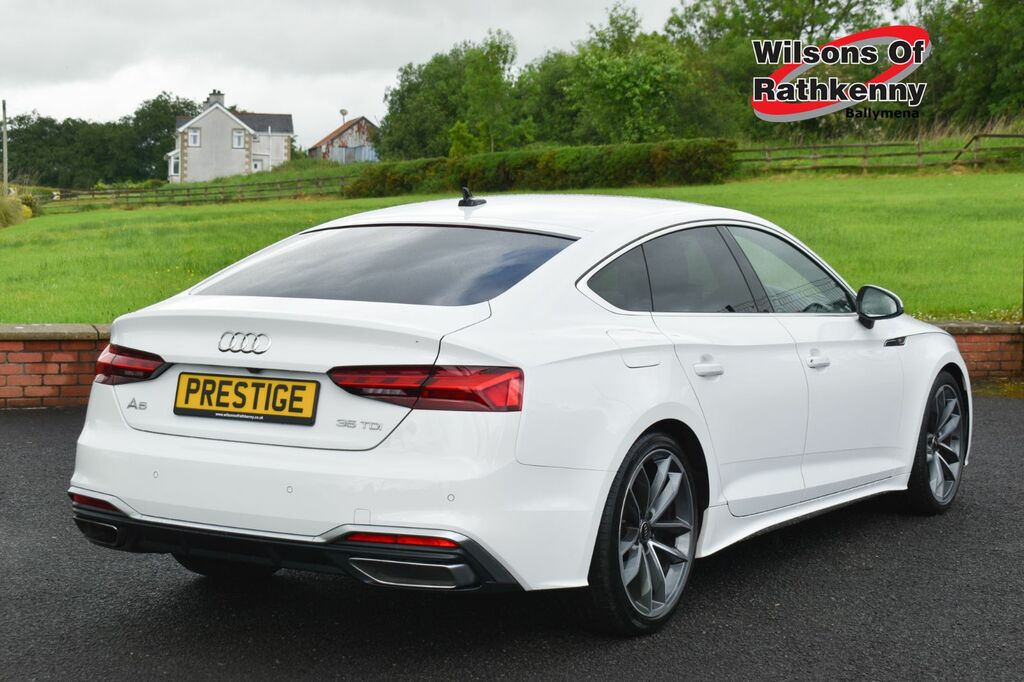 Audi A5 Hatchback RE23KTX White #3