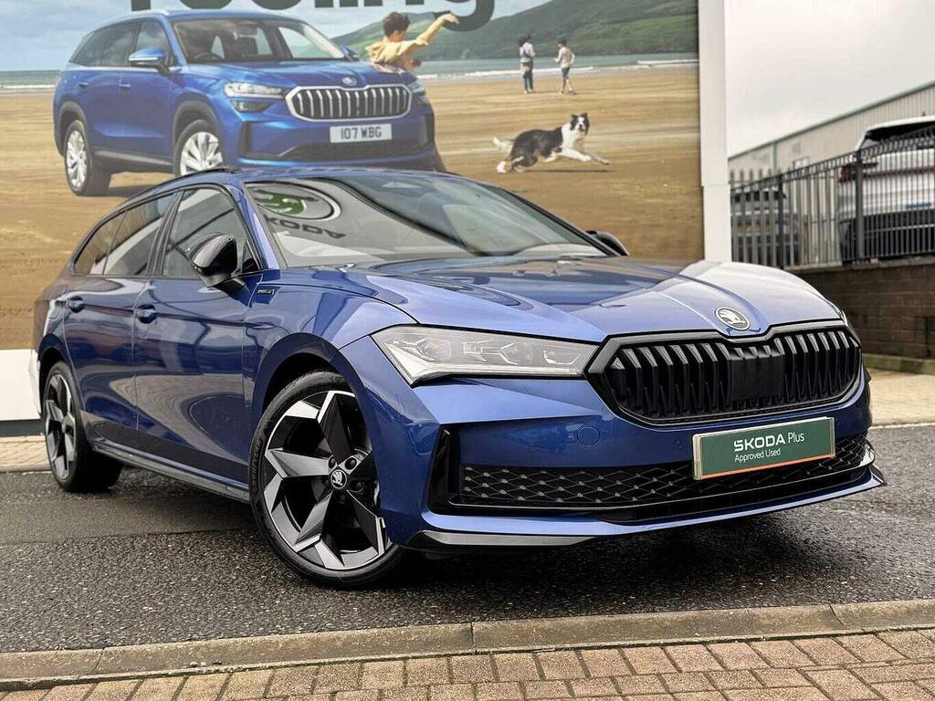 Skoda Superb 2.0 Tdi Sportline Estate Dsg Euro 6 S Blue