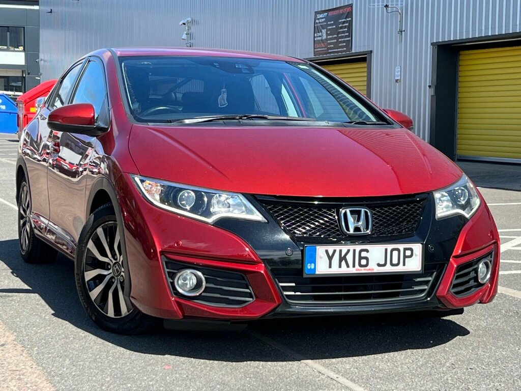 Honda Civic 1.6 I-dtec Se Plus Navi Euro 5 Ss YK16JOP Red #2