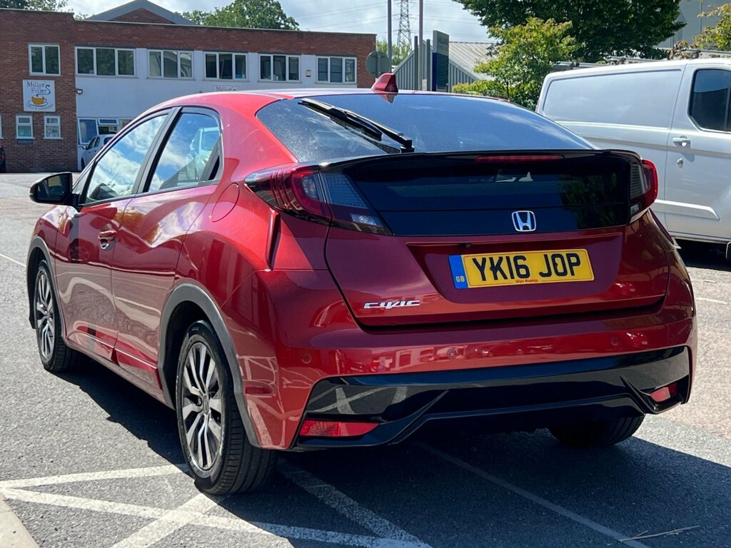 Honda Civic 1.6 I-dtec Se Plus Navi Euro 5 Ss YK16JOP Red #6