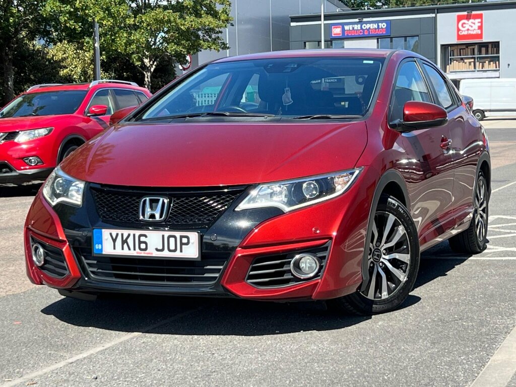 Honda Civic 1.6 I-dtec Se Plus Navi Euro 5 Ss YK16JOP Red #4
