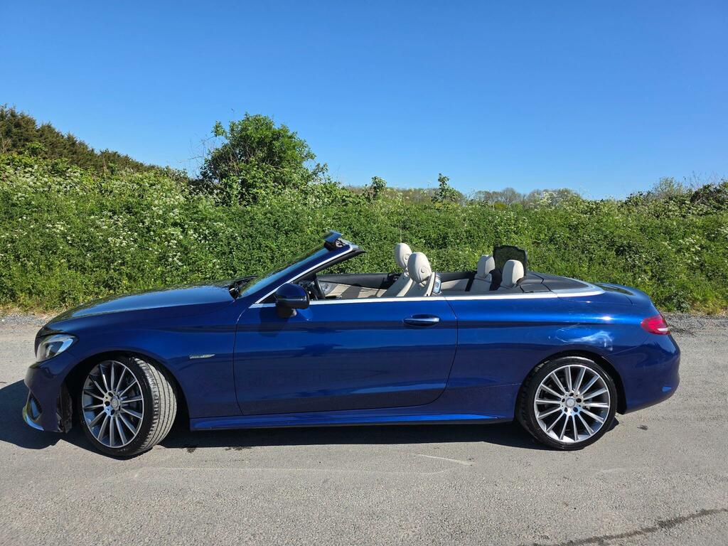 Mercedes-Benz C Class 2.1 C220d Amg Line Premium Plus Cabriolet G-tron EX66XOB Blue #4