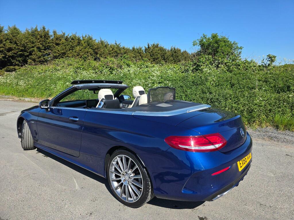 Mercedes-Benz C Class 2.1 C220d Amg Line Premium Plus Cabriolet G-tron EX66XOB Blue #5