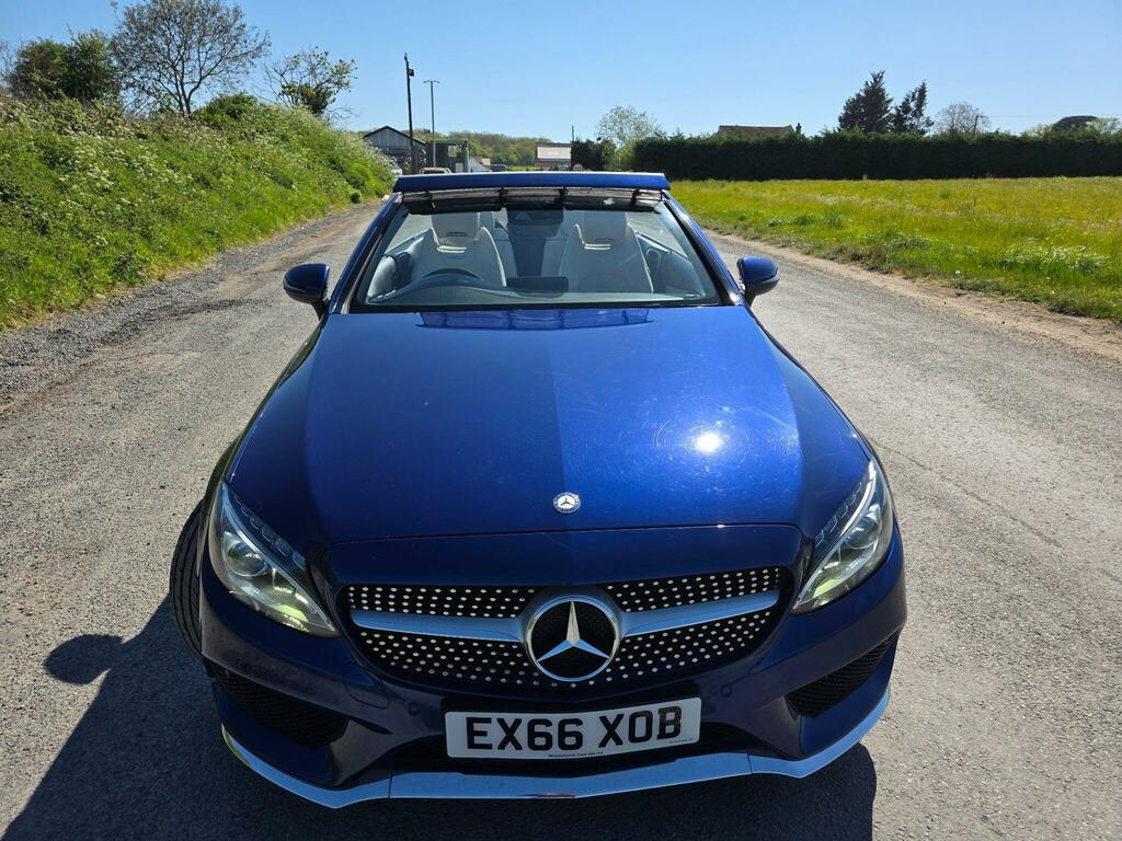 Mercedes-Benz C Class 2.1 C220d Amg Line Premium Plus Cabriolet G-tron EX66XOB Blue #2