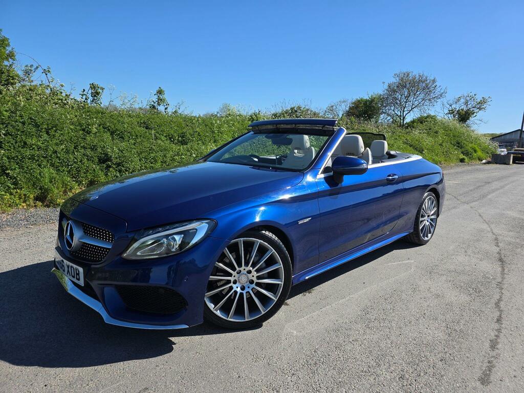 Mercedes-Benz C Class 2.1 C220d Amg Line Premium Plus Cabriolet G-tron EX66XOB Blue #3