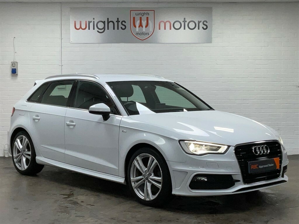 Audi A3 2.0 Tdi S Line Sportback S Tronic Quattro Euro 6 White #2