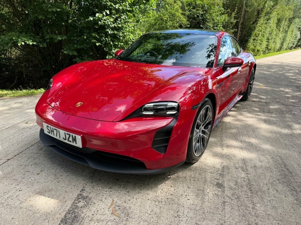 Porsche Taycan Saloon SH71JZM Red #5