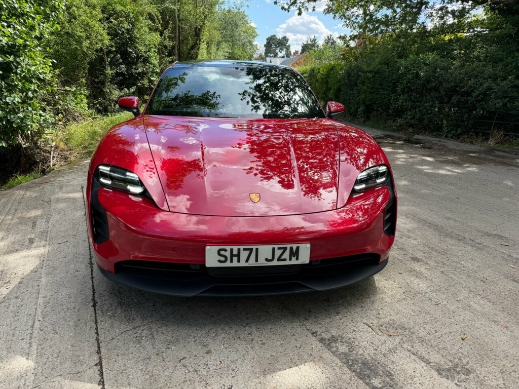 Porsche Taycan Saloon SH71JZM Red #4