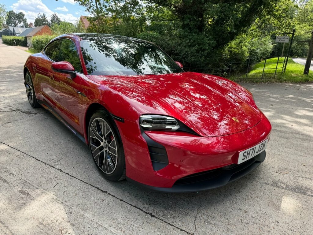 Porsche Taycan Saloon SH71JZM Red #2