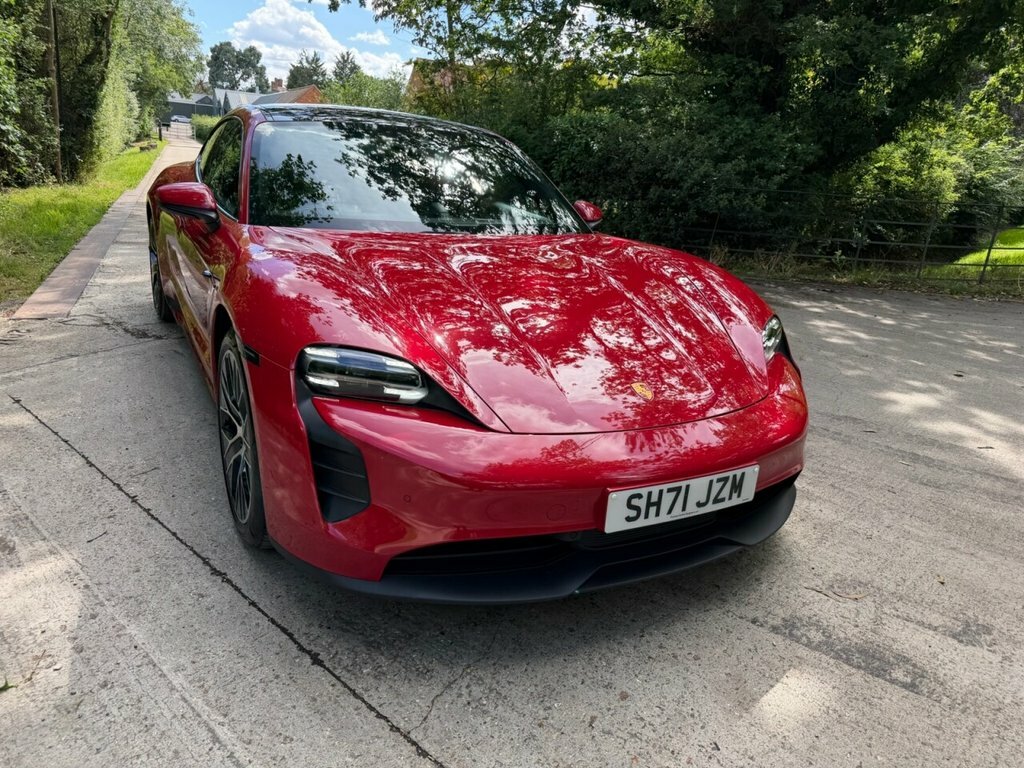 Porsche Taycan Saloon SH71JZM Red #3
