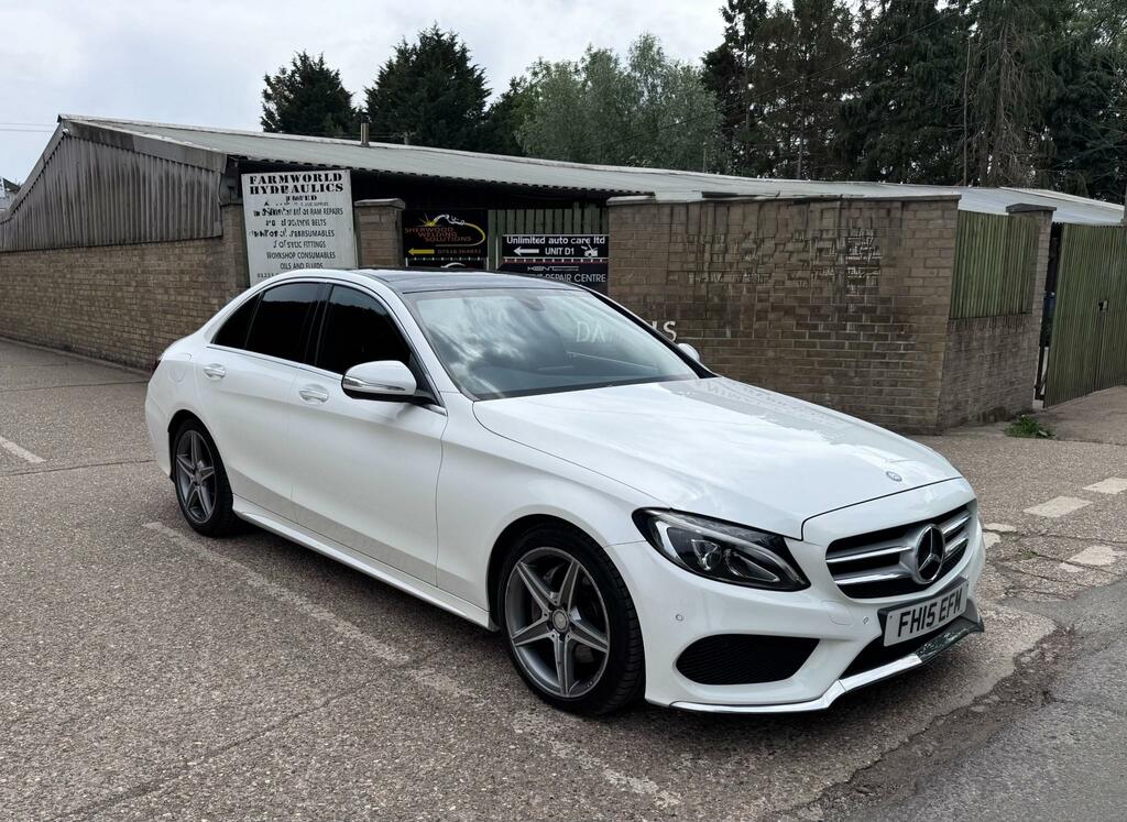 Mercedes-Benz C Class 2.1 C220 Bluetec Amg Line Premium Saloon FH15EFM White #4