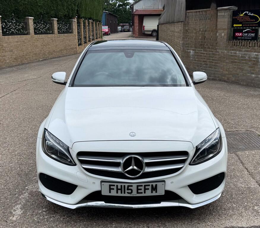 Mercedes-Benz C Class 2.1 C220 Bluetec Amg Line Premium Saloon FH15EFM White #3
