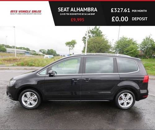 Used 14 Seat Alhambra Kx64nnm 2 0 Cr Tdi Ecomotive On Finance In Dundee 1 Per Month No Deposit